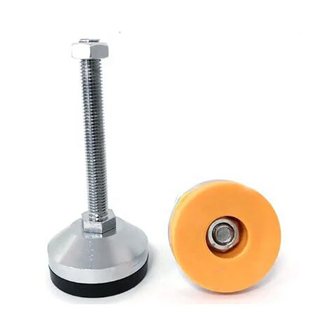 D40/50/60/80/100 Heavy-Duty Anti-Vibration Leveling Pads with Height Adjustable Steel Legs Industrial Fixed Foot Base for Tables
