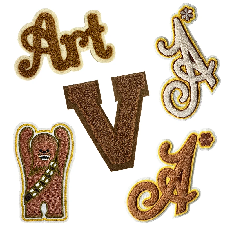 Custom Black Girl Embroidery Patches Iron On Sew On Bear Cartoon Anime Embroidered Patches Chenille