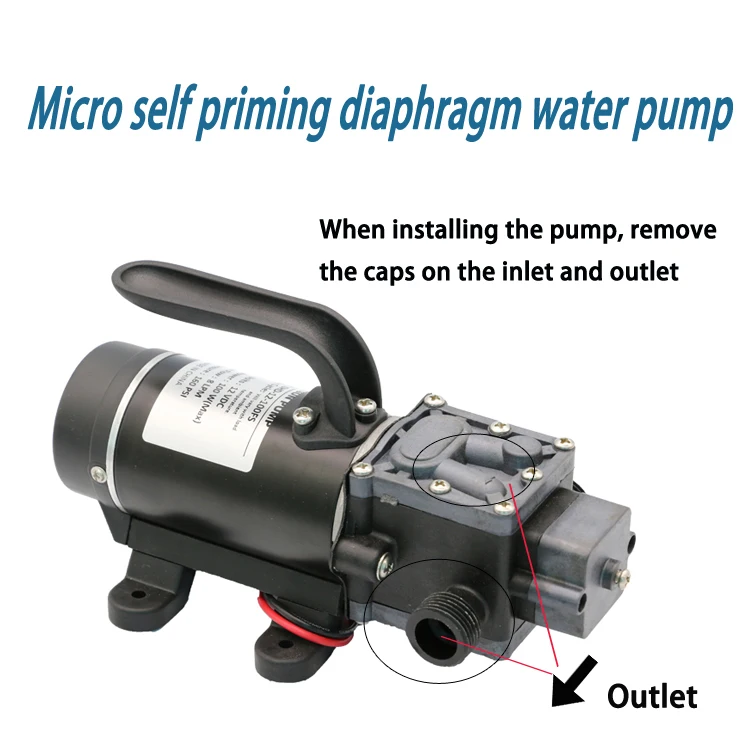 12 Вольт 100 ватт Dc Высокое давление мини Электрический Всасывающий диафрагменный портативный водяной насос