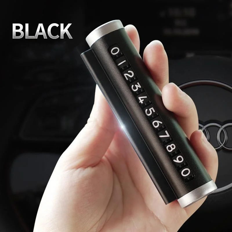 Jiesen Wholesale Aluminum Alloy  Moving Car Temporary Parking Metal Mobile Phone Number Card Plate