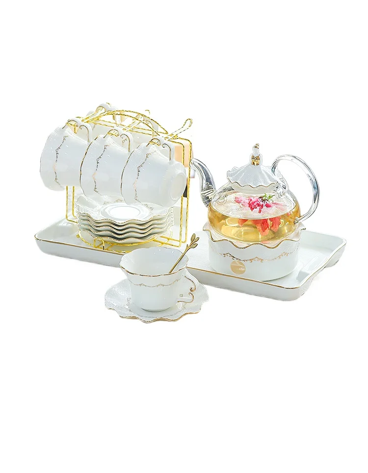 NEWELL Ceramic Tea  Suit Light Luxury Living Room Simple Kung Fu Tea Cup Scented Teapot Cup with Tray Exquisite Tea Set