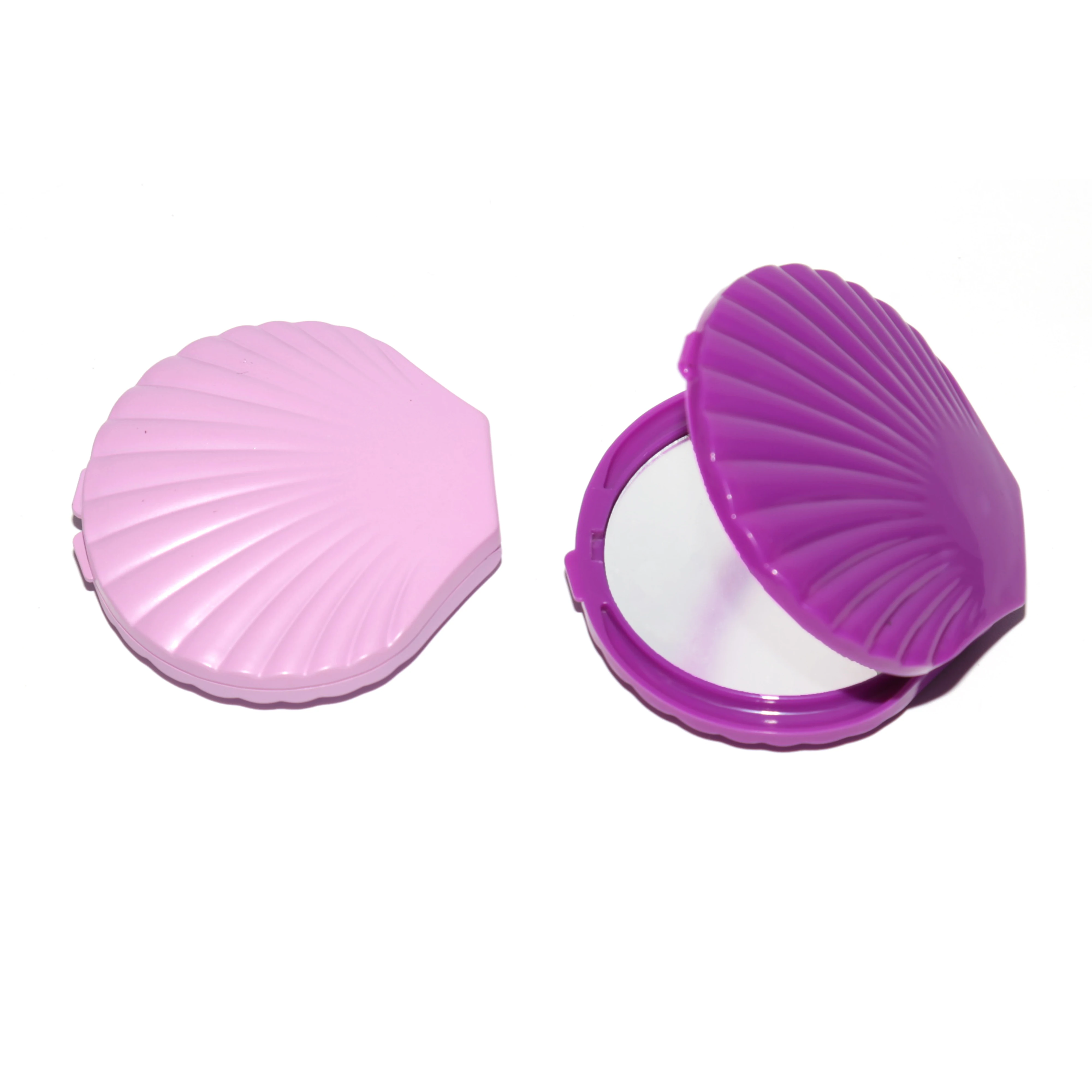 Shell Shaped Double Sided Makeup Mirror, Custom Color Cosmetic Hand Mirror, Promotional Mirrors