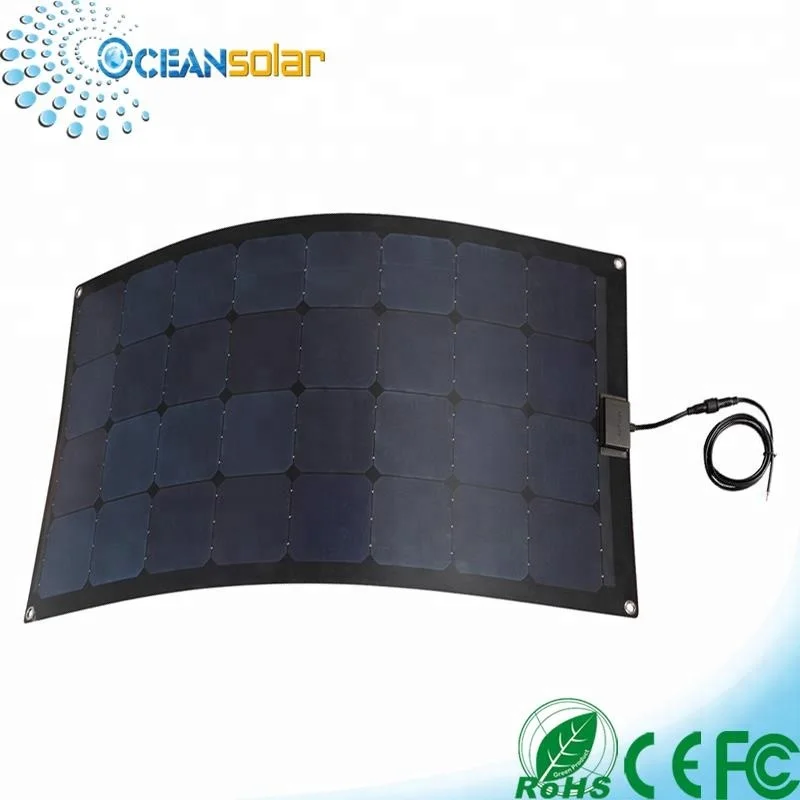 12 volt etfe sunpower black flexible solar panel 50W 80W 100W 110W 120W solar cell flex for boat