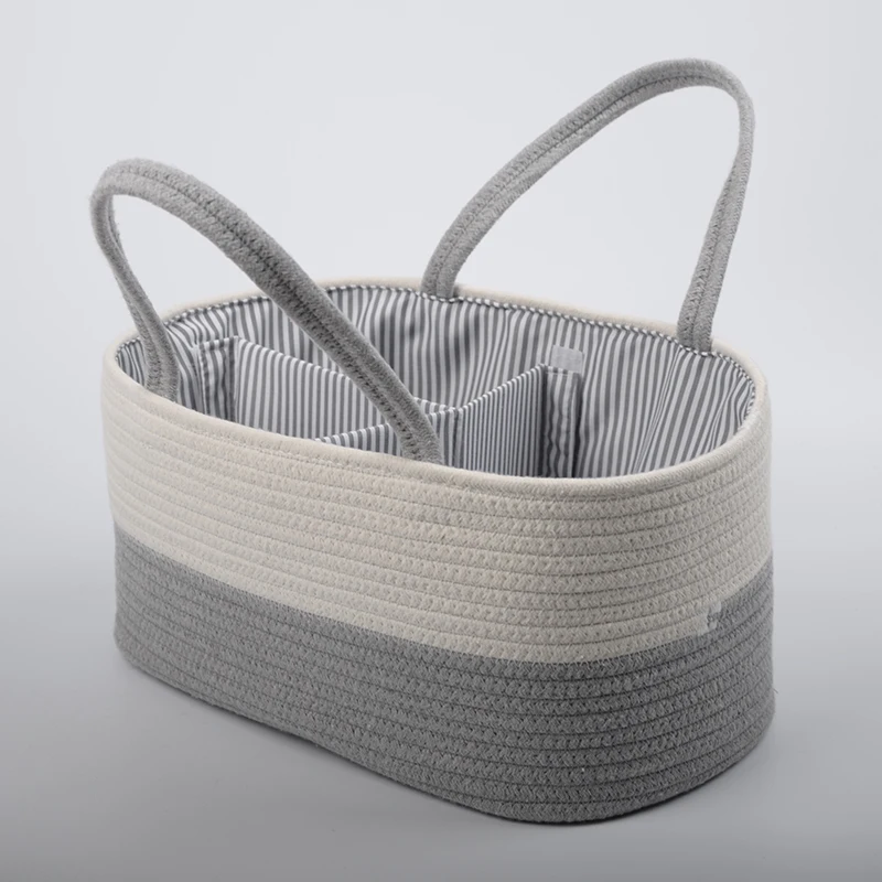 Xinyide Large customized high quality cheap fashion durable folding cotton rope basket for bedroom study room living room fabric