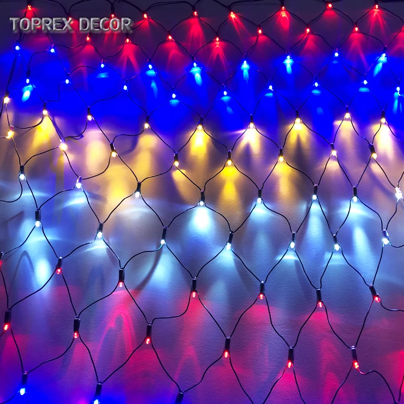 Toprex decor design China wholesale price outdoor led net mesh fairy string decorative lights