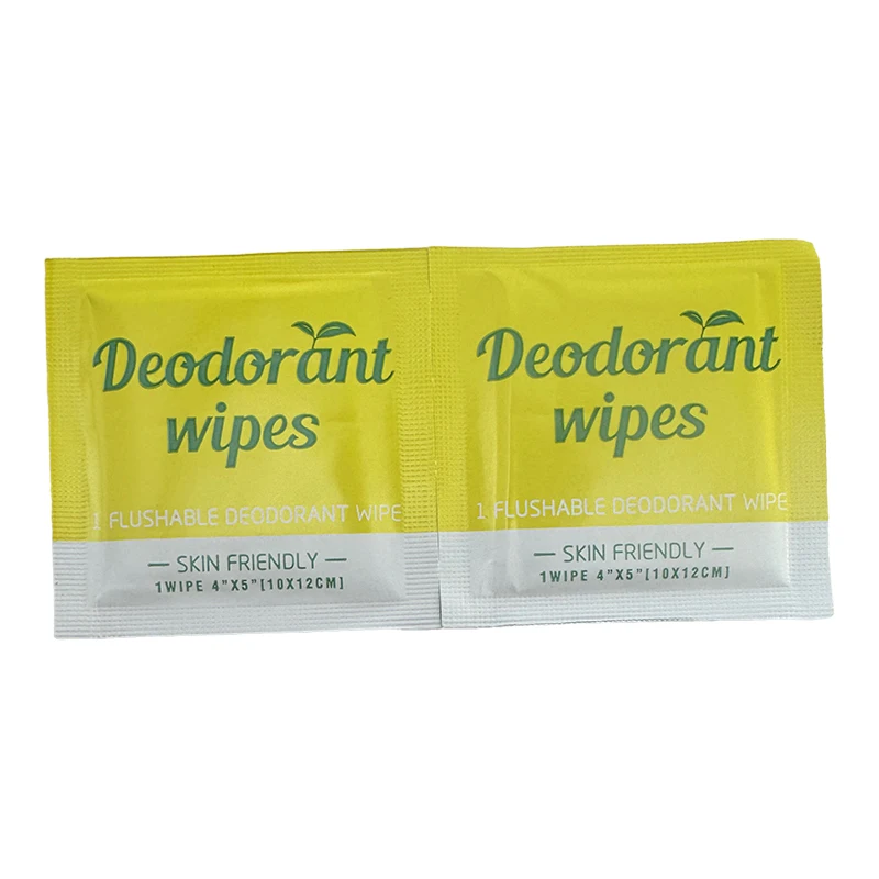 Custom Logo Safety Standard Disposable Portable Lemon Flavor Body Wipes Deodorant Bath Wipes