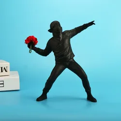 Статуэтка из смолы в английском стиле уличное искусство Бэнкси цветок бомбардировщик скульптура статуэтка бомбардировщика поликаменная фигурка художественная игрушка