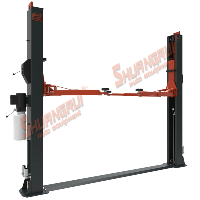 4 ton lifting 2 post floor plate lift / 4000KG two post car lift one side lock
