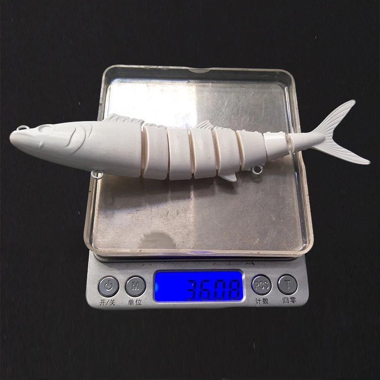 LDVE 17.8cm 38g Unpainted Swimbait Slow Sinking 8 Segmented Mackerel Lure Blank