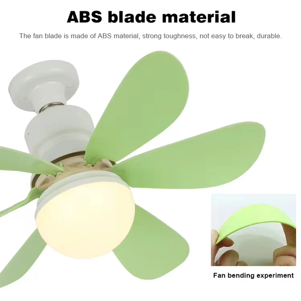 Living Room 16 inch DV rechargeable ceiling Fan Modern 2 in 1 Led Ceiling Fan Light with APP control