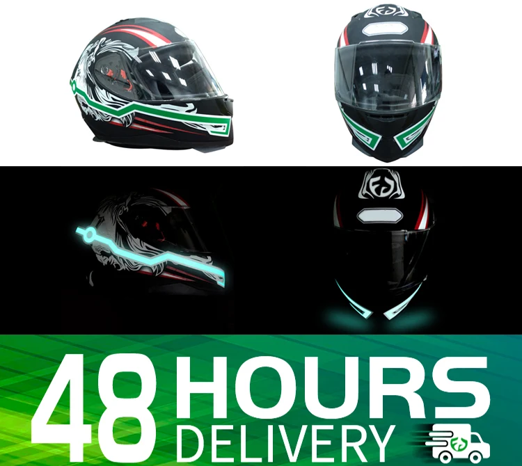 New Arrival Cool Shapes Led Motor Cycle Helmet Motorcycle Riding Led Helmet Face Light