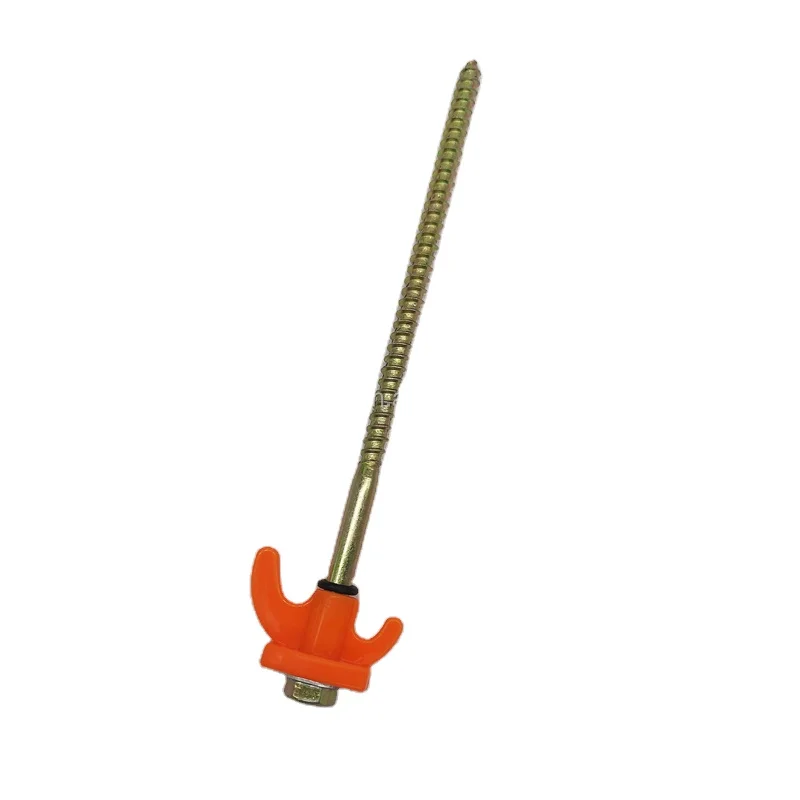 Camping Accessories Steel Screw in Tent Peg steel Screw Sand Pegs rotatable tent pegs with thread