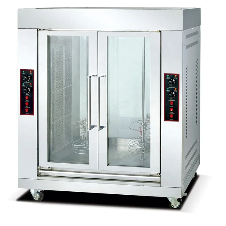 Stainless Steel Roast Chicken Container Gas Chicken Rotisserie Machine For Restaurant