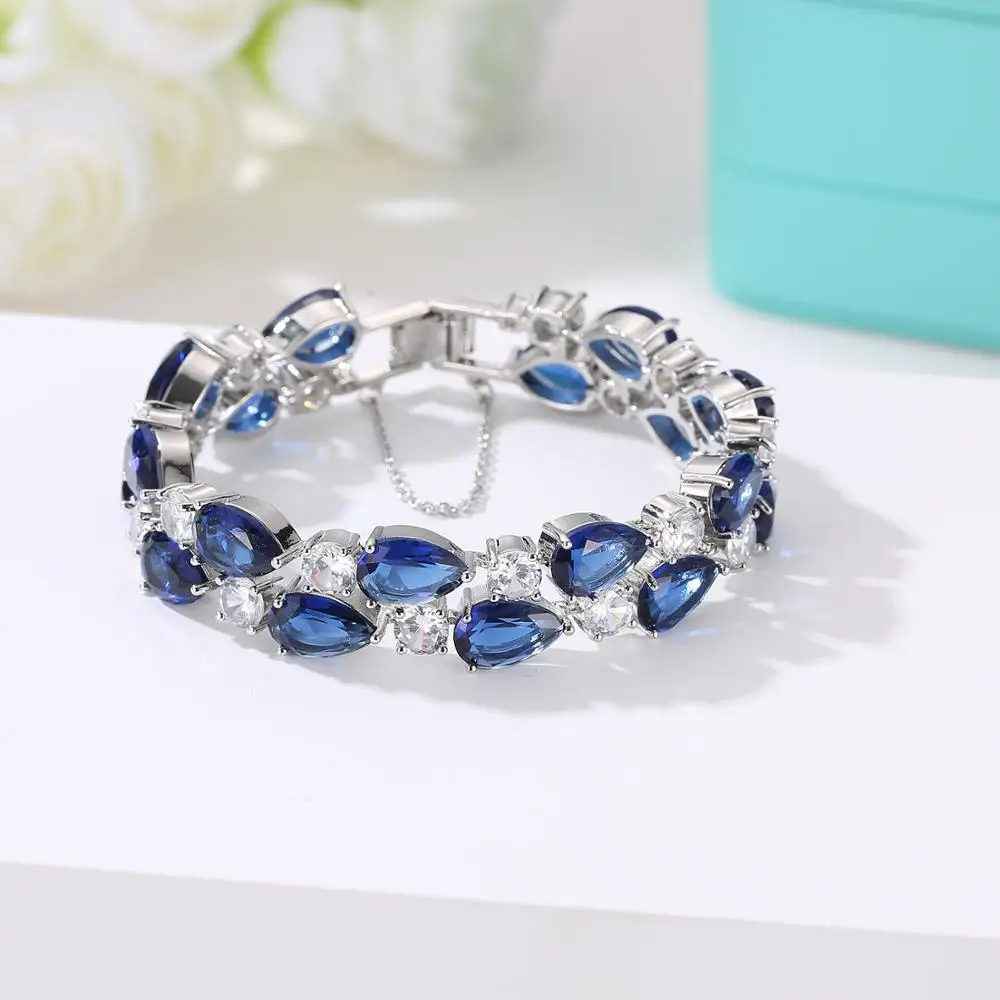 Charm CZ Bracelet For Women Rose Gold color Mona Lisa Bangle Bracelet