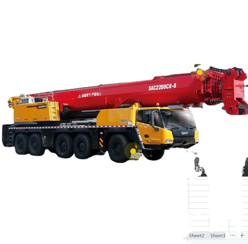 Zoommlion Kato crawler brand new High quality ready for ship kran grua Sanny STC2200 220ton All Terrain Cranes truck crane