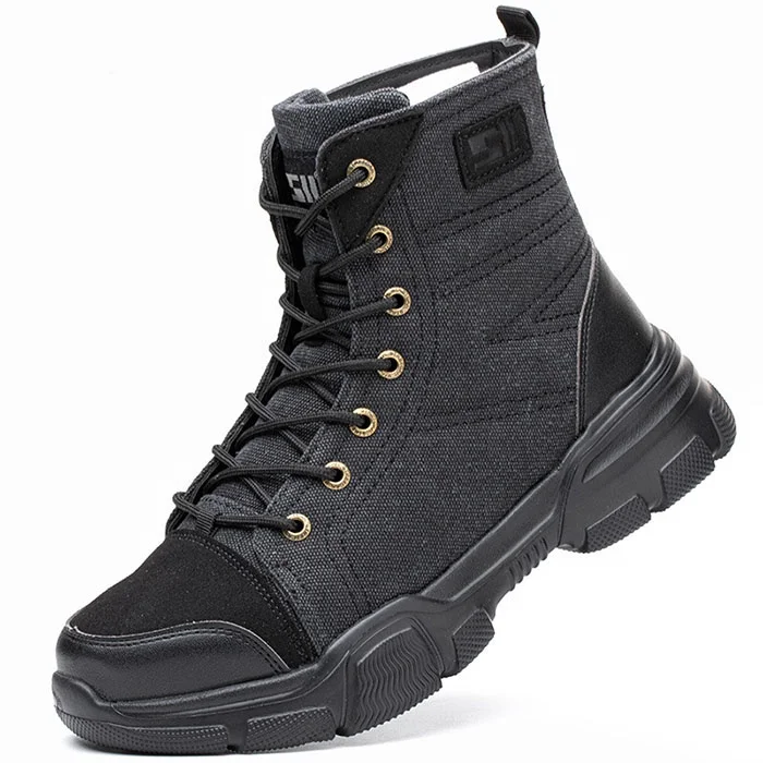 Износостойкие высокие ботинки со стальным носком, хлопковые ботинки, легкие защитные ботинки с защитой от ударов и проколов, обувь для страхования труда