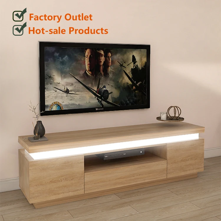 New Design Modern Luxury 16 Colors LED TV Stands Table For Home,Factory Customized Wholesale Unit Cabinet