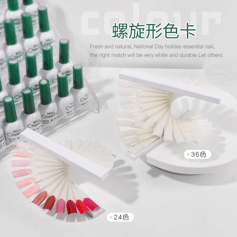 Wholesale High quality OVAL NAIL Color Chart OVAL Shape Nail Tips Nail art Display