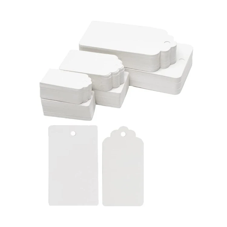 Custom White Black Kraft Paper Tags Gift Tags Craft Hang Tags Garment Accessories Hangtag Mixed Shape