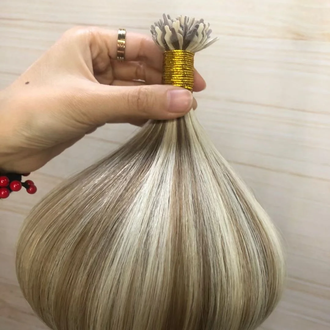 100% Cuticle Remy Indian I tip Human Hair Extensions Wholesale Micro Links Hair Extensions Nano Ring Elastic Loop Hair