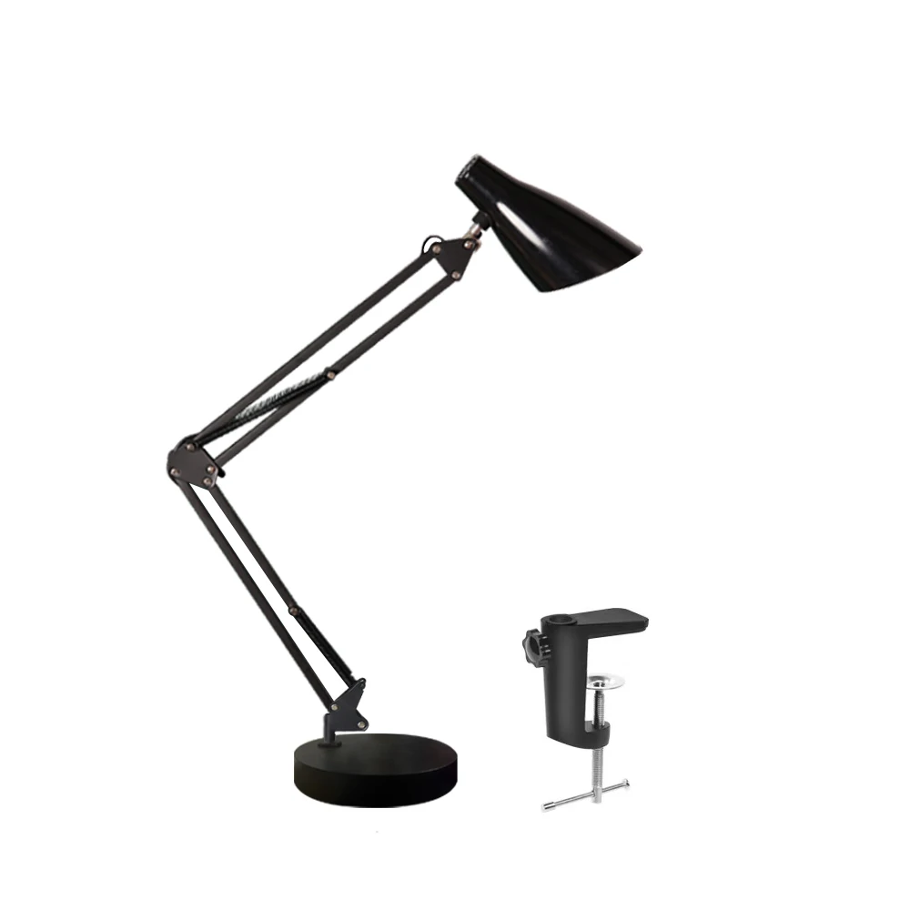 Professional Modern Flexible Desk Lamps Study/Computer Lights Reading Light Long Swing Arm Black/White Led Home Decor Table Lamp