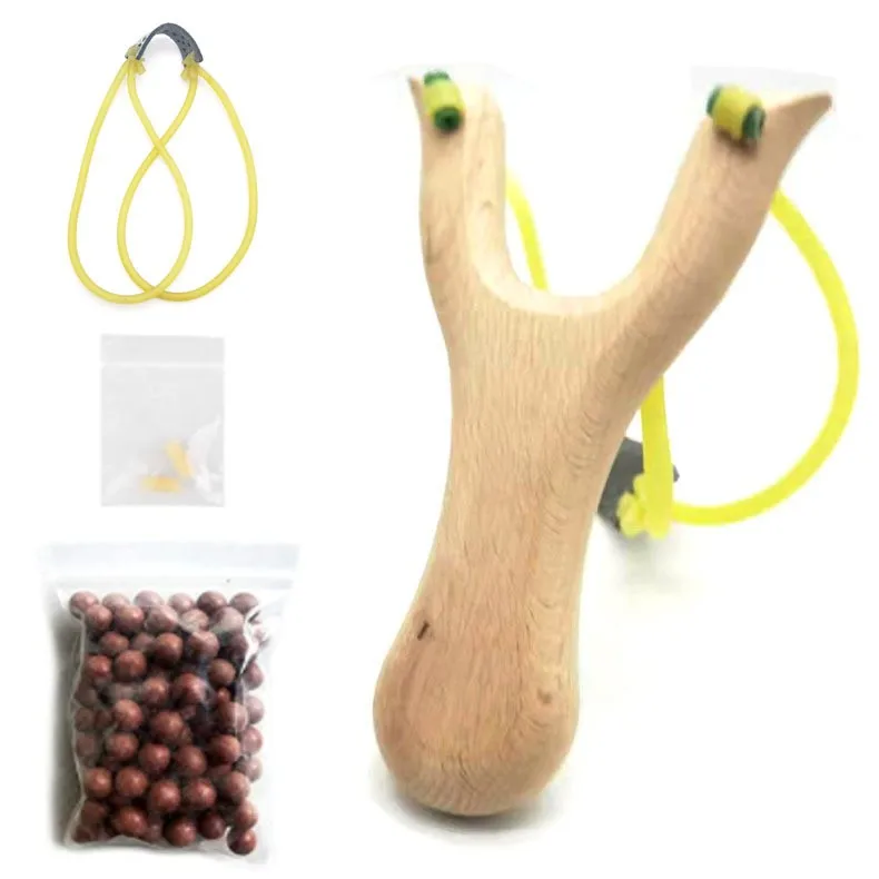 Solid Wooden Slingshot Toys Hunting Slingshot for Catapult Game/Outdoor/Hunting for Kids/Children/Adult Beech Wooden Slingshot