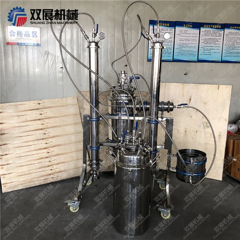 10-12lb stainless steel closed loop extracting system with material column jackted solvent tank