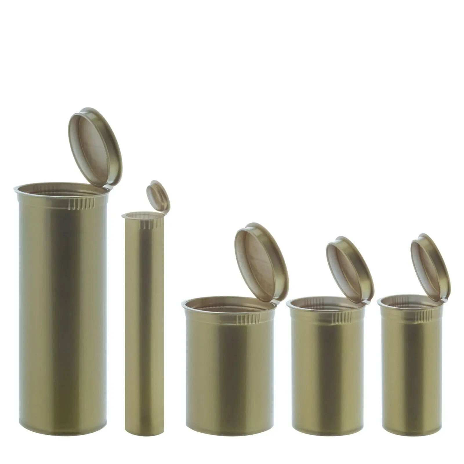 NB-PACK 5/13/19/30/60/90 DR Pop top vials hinged lid container child proof container pop top bottle vials