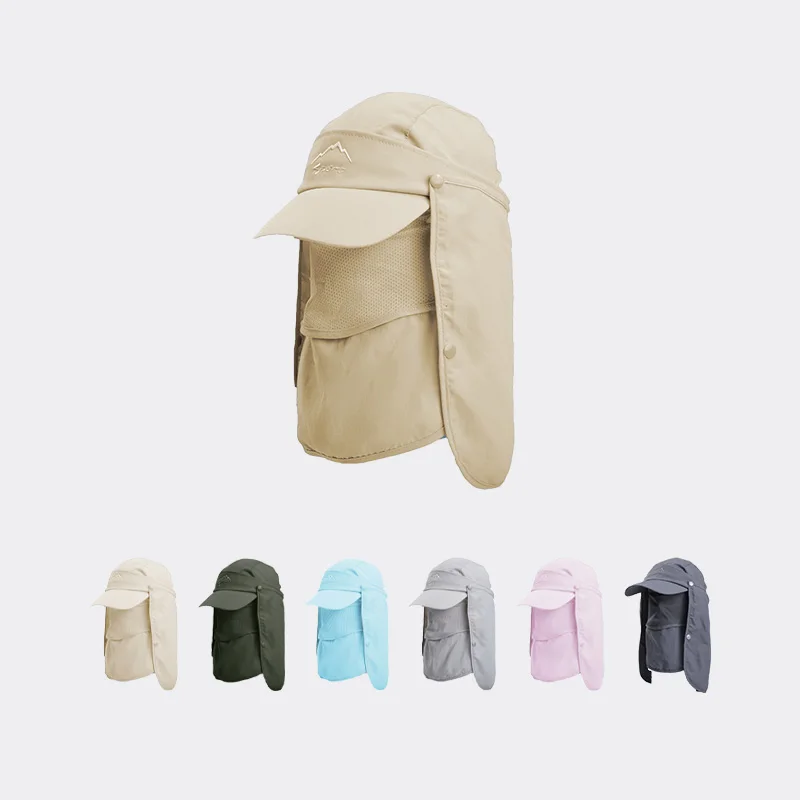 Оптовая продажа съемная уличная Спортивная Кепка шея лицо Солнцезащитная УФ-защита шляпа рыбака