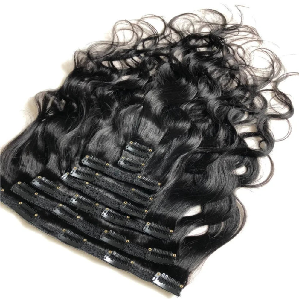 
8pcs/Set Brazilian Kinky curly silk Afro Hair Pieces Cuticle Aligned Clip in 100% Human Hair Extensions For Black Women 