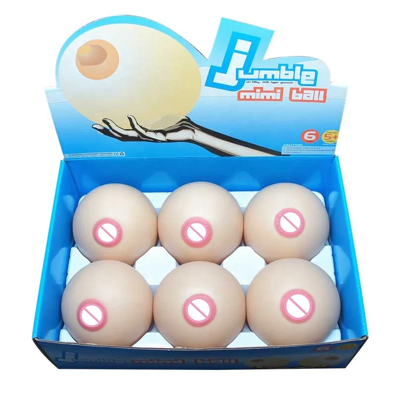 Soft Rubber Breast Boob Anti Stress Ball Big Boobs Toys Stress Relief Ball Party Novelty Gift for Men
