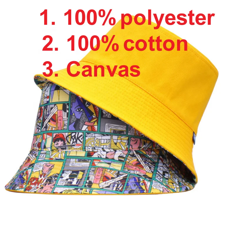 custom-all-over-print-bucket-hat-pattern custom-cotton-bucket-hats-design-your cotton material spring model bucket hats