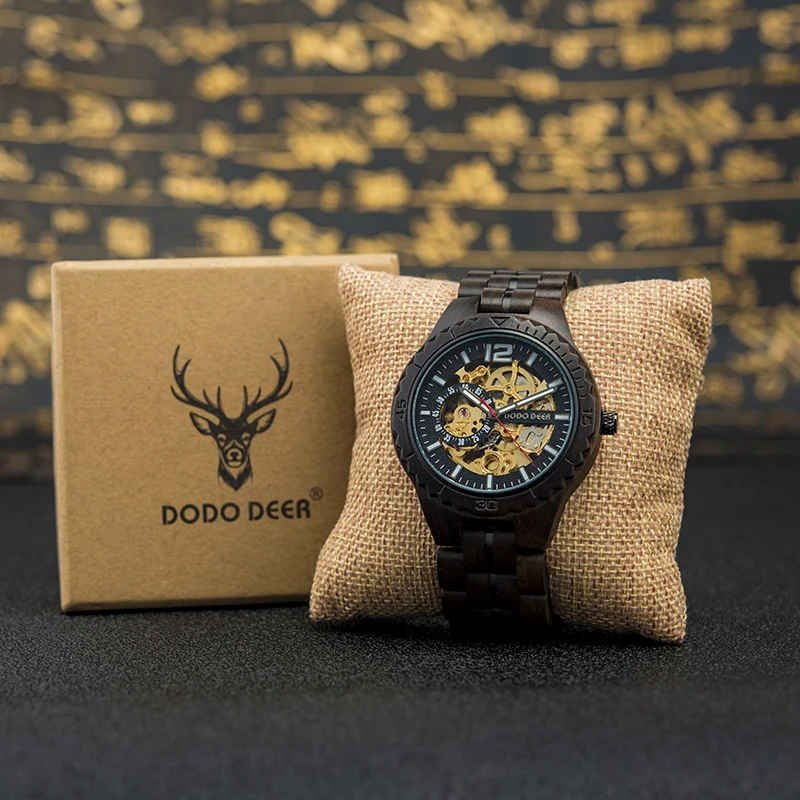  2020 DODO DEER Роскошные брендовые механические часы деревянные парные автоматические с пользовательским
