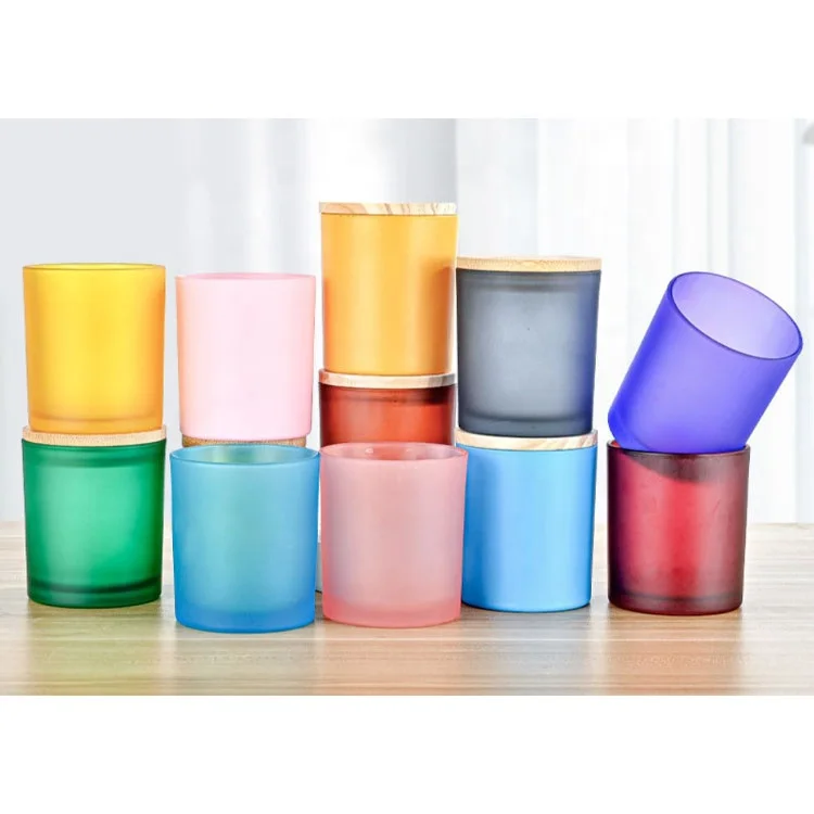 Wholesale DIY large colorful amber white green matte black luxury crystal ceramic empry unique candle jars in bulk