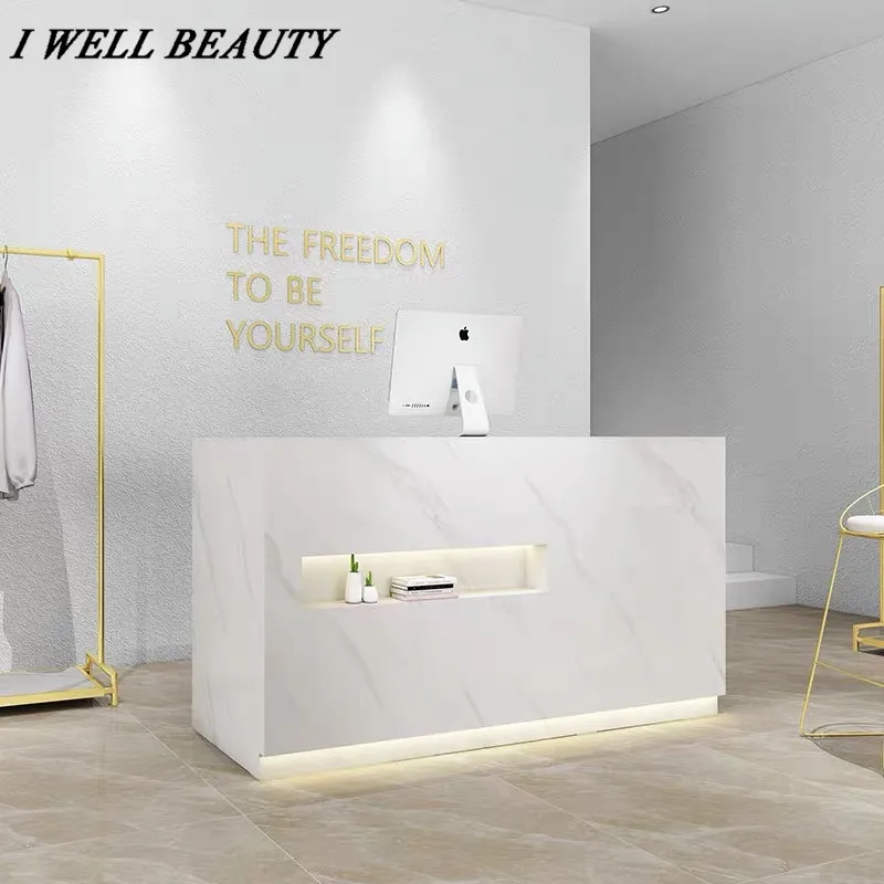 Modern hot sale luxury high quality beauty hair salon front reception desk