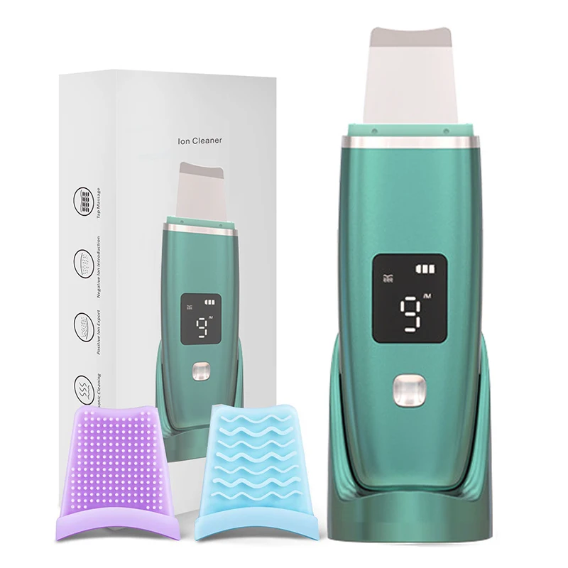Pore Cleansing Scrubber Portable Skin Spatula Face Peeling Sonic Facial Ultrasonic Skin Scrubber Spatula Ultra Skin Scrubber