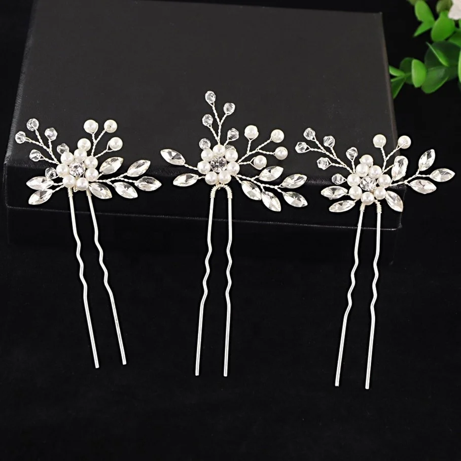 Handmade fashional accessories crystal elegant bridal diamond hair clip and pins for wedding GP-57