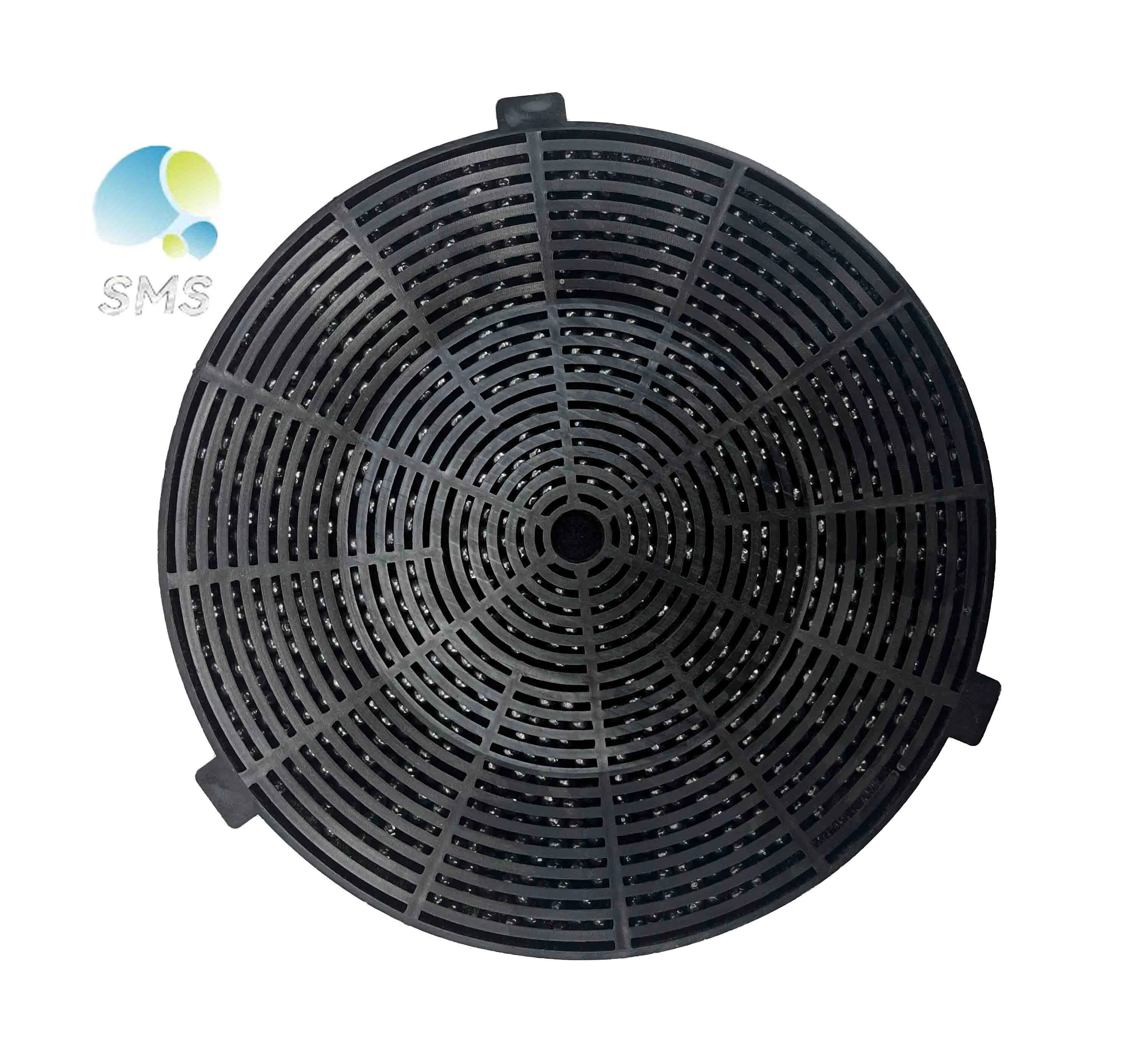 kitchen cooking round activated charcoal chimney filter for range hood