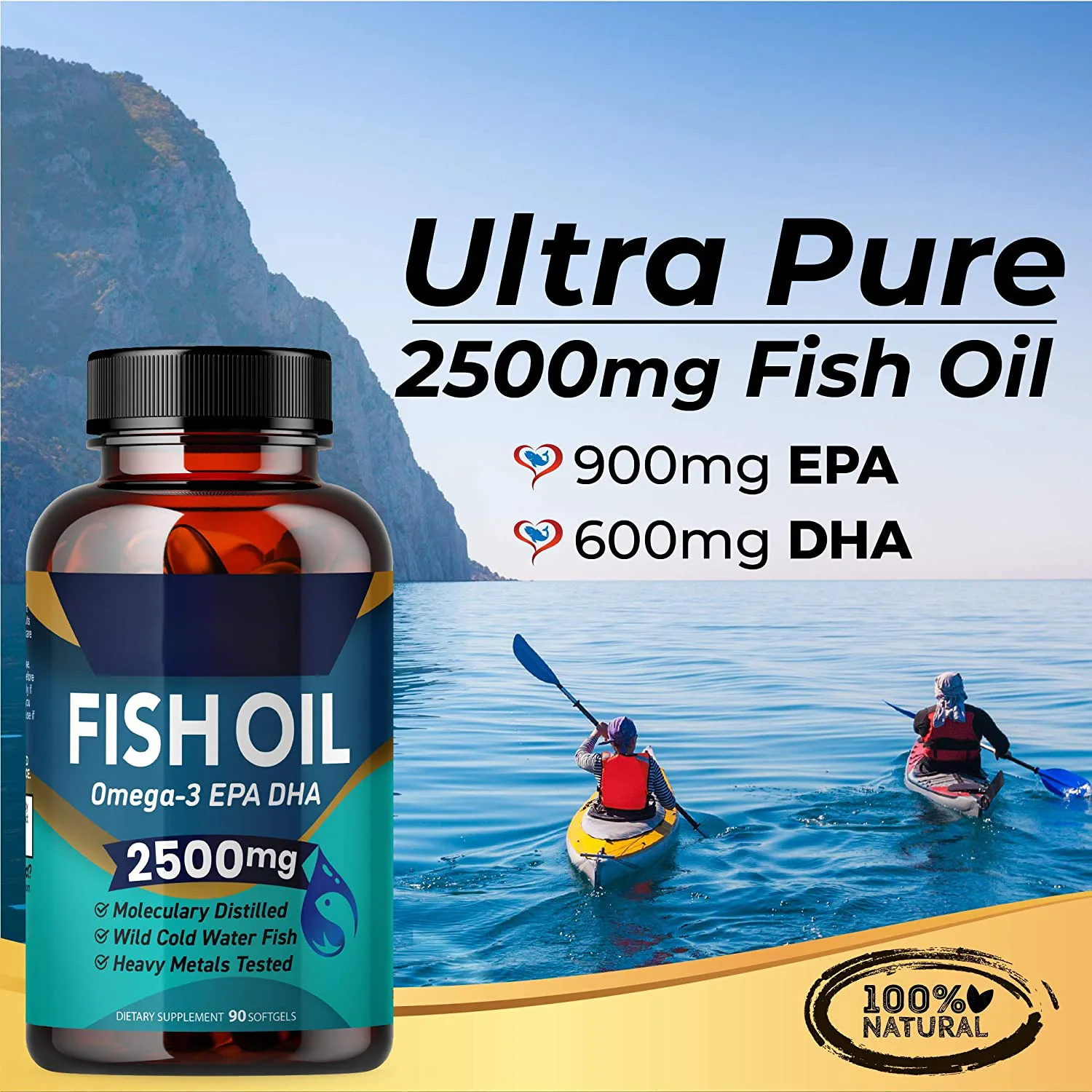 Wholesale Natural Made Deep Sea Omega3  Fish Oil Soft Capsules For Heart Health