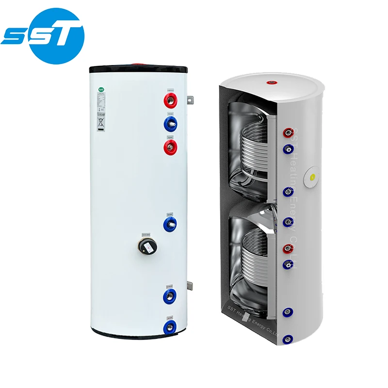 Energy saving and environmental protection heat pump water tank 250L 300L Coil heat exchange buffer tank domestic hot water tank