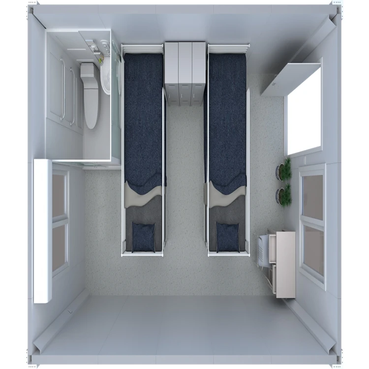 Cement Mortar Light Steel Structure Frame Homes Prefab Houses Container Two Story Modular Container Home