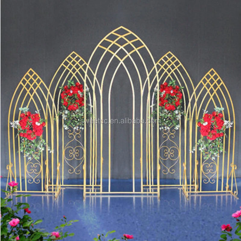 Wholesale wedding stage decoration wedding metal backdrop arch for sale