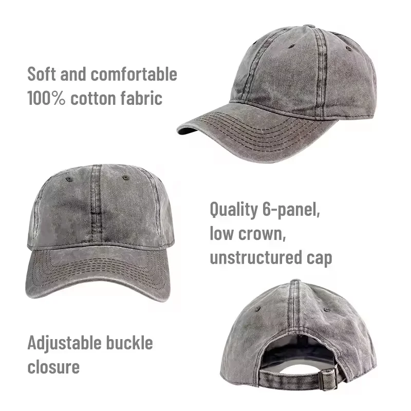 LRT Wholesale Fashion Cotton Dad Trucker Caps Hat Custom Embroidery Logo Washes Denim Sports Baseball Caps Hats For Men