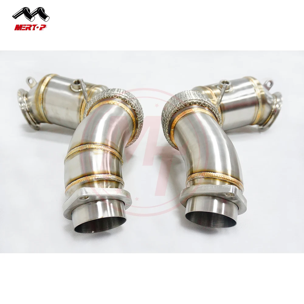 MERTOP V8 N63 S63 GT F01 F01 F06 F07 F10 F11 F12 F15 F16 F85 F86 E70 E71 550i 650i 750i X5 X6 X5M X6M downpipe 2008-2016
