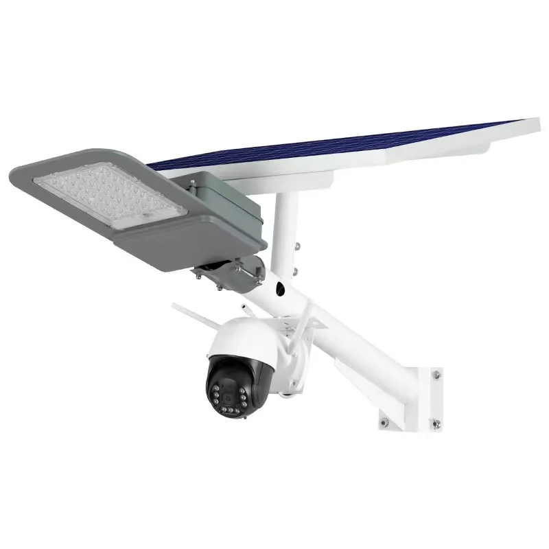 2023 4g Cctv 1080p Outdoor Solar Wifi Camera With Solar Led Street Light