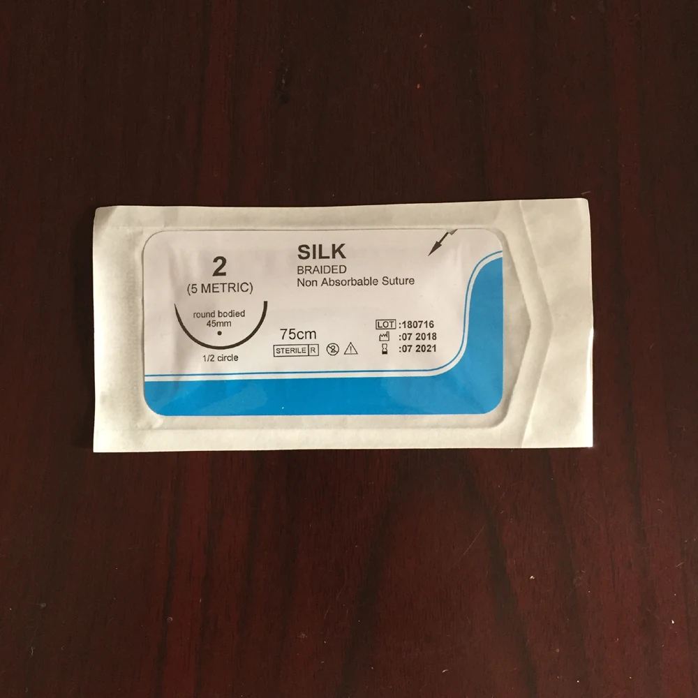 Шелковый плетеный неабсорбируемый шов