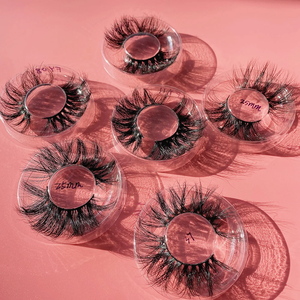 25 mm Strip Lahes Wholesale 25mm Lshes 3d False Mink Eyelash Venders Bulk Sale Private Label Mink Eye Lashess And Packaging