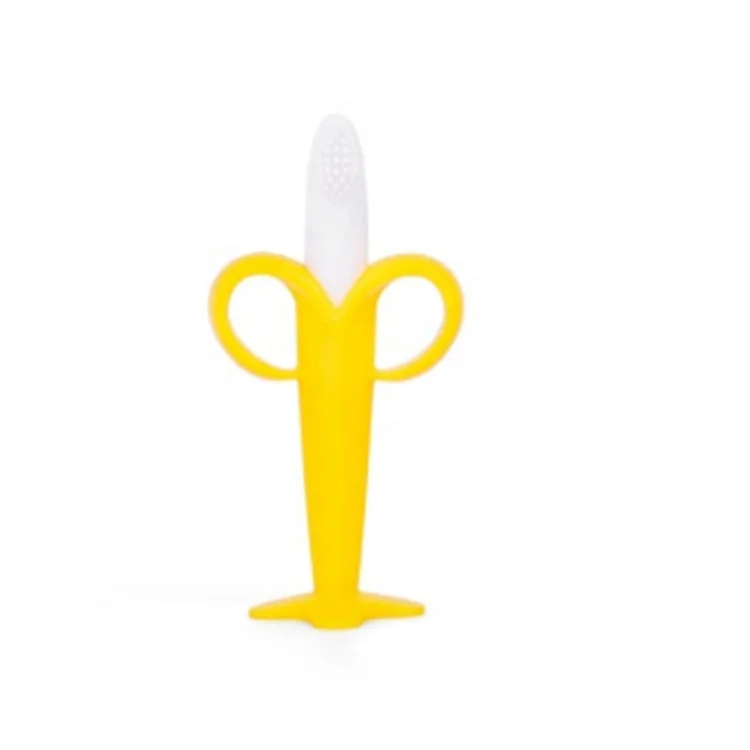 
Baby infant training toothbrush silicone banana toothbrush 