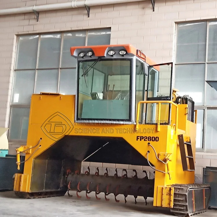 Cow dung window compost turner/crawler compost making machine/recycle equipment for composting