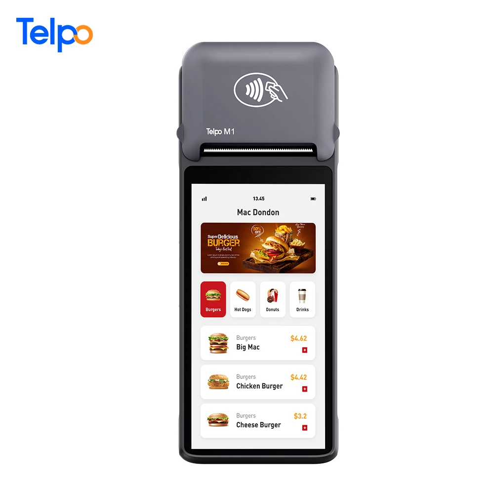 Tpv android портативный ТПЭ оплата NFC карта сенсорный экран ручная точка продажи машина